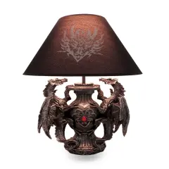 Gothic Guardians of Light Medieval Dragons Table Lamp