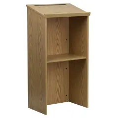 Emma and Oliver Stand-Up Wood Lectern / Restaurant Host Station Oak