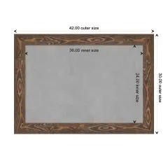 Bridge Wood Framed Magnetic Board Bridge Brown