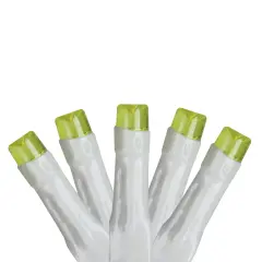 Sienna LED Mini Wide Angle Christmas Lights - Apple Green - 6.25' White Wire - 20ct