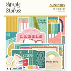 Noteworthy Bits & Pieces Die-Cuts 39/Pkg-Supply