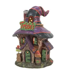 Department 56 Dept. 56 Snow Village Halloween Trixie's Tricks & Treats Lighted Building #6011438 Purple