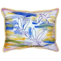 Betsy Drake Three Gulls Extra Large 20 X 24 Indoor / Outdoor Pillow