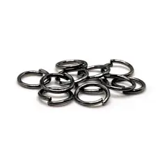 100, 500 or 1,000 Pieces: 6 mm Gunmetal Gray Open Jump Rings, 21g