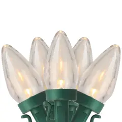 Northlight LED C7 Christmas Lights - Warm White - 16' Green Wire - 25ct Clear
