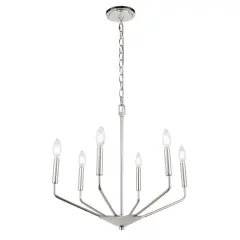 Enzo 6 light Chrome pendant