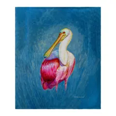 Betsy Drake Spoonbill Portrait Throw Multicolor