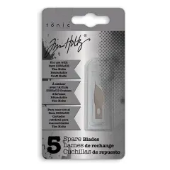 Tim Holtz Retractable Craft Knife Refill Blades 5/Pkg-Wide Point- For 3356E