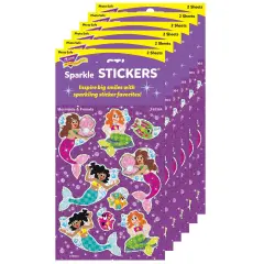 Mermaids & Friends Sparkle Stickers&reg;, 18 Per Pack, 6 Packs