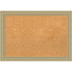 Champagne Teardrop Wood Framed Corkboard, Natural Cork