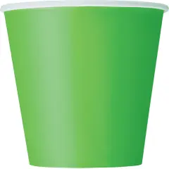 Lime Green Solid 9oz Paper Cups, 8ct