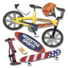 Jolee's Boutique Freestyle Bike & Board Dimensional Stickers