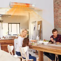 1500W Outdoor Electric Patio Heater with Remote Control Silver