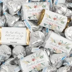 116 Pcs Bridal Shower Candy Party Favors Hershey's Miniatures & Kisses - Floral