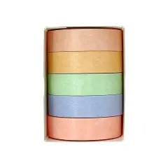 Wrapables Solid Color Washi Tape (Set of 5) Rainbow