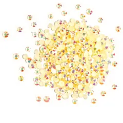 Buttons Galore Jewelz Rhinestones Craft Embellishments Assorted Colors Approx. 1600 Pieces Champagne ab