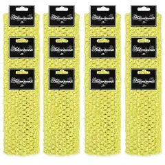 Pack of 12 2 3/4" Crochet Headband Light Yellow