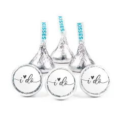 I Do Wedding Stickers for Hershey Kisses - (3 Sheets of 3/4" Labels) - By Just Candy