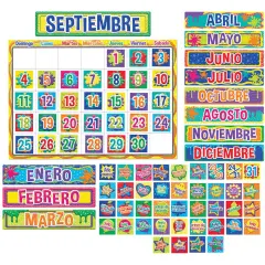 Color My World Spanish Calendar Bulletin Board Sets