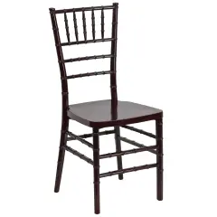 Emma and Oliver Wedding & Event Resin Stacking Chiavari Dining Chair Mahogany
