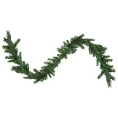 Northlight 9' x 12" Green Pre-Lit Beaver Pine Artificial Christmas Garland, Clear Lights