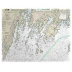 Betsy Drake Muscongus Bay, ME Nautical Map Place Mat Set of 4