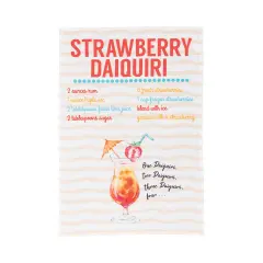 Strawberry Daiquiri Printed Flour Sack Kitchen Towel DishTowel
