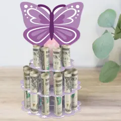 Big Dot of Happiness Beautiful Butterfly - DIY Birthday Party Money Holder Gift - Cash Cake