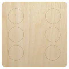 Six 6 Dice Die Unfinished Wood Shape Piece Cutout for DIY Craft Projects
