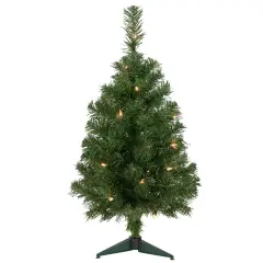 Northlight Pre-Lit Medium Oakridge Noble Fir Artificial Christmas Tree - 2' - Clear Lights Green