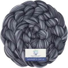 100% Superfine Merino Fiber: Winner's Circle. Soft Combed Top Roving Color Blend for Spinning, Felting, Weaving Night Owl