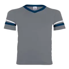 Augusta Sportswear&reg; - Youth V-Neck Jersey T-shirt Grpht - navy - white