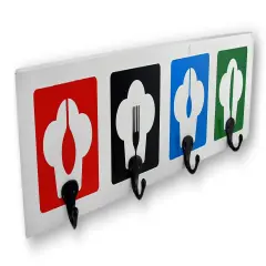 Chef Hats Four Hook Wall Plaque