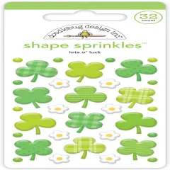 Doodlebug Sprinkles Adhesive Enamel Shapes-Lots O' Luck