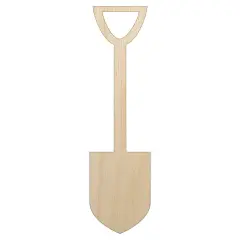 Shovel Silhouette Tools Unfinished Wood Shape Piece Cutout for DIY Craft Projects