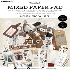 Studio Light Essentials Mixed Paper Pad 5.83"X8.25"-Nr. 28, Nostalgic Winter