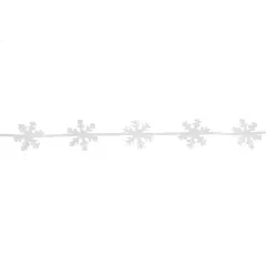 Northlight 4' White Felt Winter Snowflake Garland
