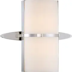 Nuvo Bond 2-Light 37-1/2" LED Vanity w/ White Acrylic Lens in Polished Nickel