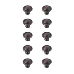 Garlande 1.2" Diameter Oil-rubbed Bronze Mushroom Knob Multipack (Set of 10)