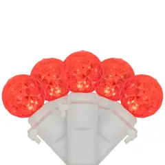 Northlight LED G12 Berry Christmas Lights - Red - 16' White Wire - 50 ct