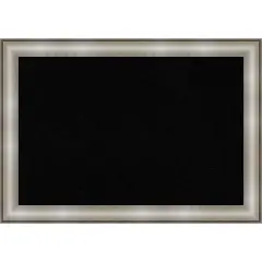 Imperial Framed Corkboard, Black Cork Imperial Silver