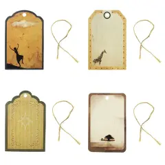 Wrapables Printing Tag, Set of 24 Animals