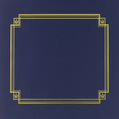Great Papers! Linen Certificate Cover with Gold Foil Crest, Navy, 12" x 9.375"(folded) with Die-Cuts for 8.5" x 11" Documents, 3 Count