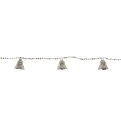Northlight Shiny Bell Beaded Artificial Christmas Garland - 9' x 1.5" - Silver - Unlit