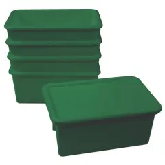 Kaplan Early Learning Company Storage Bins with Lids - Set of 5 - Green