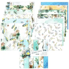 Wrapables 6x6 Decorative Single-Sided Scrapbook Paper for Arts & Crafts Projects, Scrapbooking, Card-Making Winter