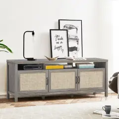 Universal TV Stand Entertainment Media Center for TV's up to 65 Inch Grey