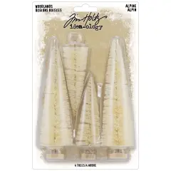 Tim Holtz Idea-Ology Woodland Trees Alpine-4/Pkg