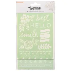 Crate Paper Gingham Garden Stencils-2/Pkg