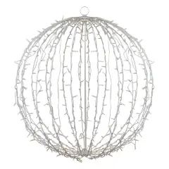 Northlight 30" LED Lighted 3D Christmas Hanging Ball Decoration &ndash; Warm White Lights